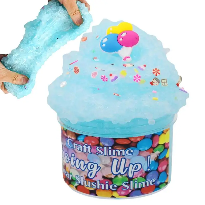 Slimes Fluffy Cloud Soft Clay Floam, Kit de fournitures de boue bricolage, Slimes élastiques Ocean Shell, Interactive Crunchy Bubble, FlumeFluffy, 70ml