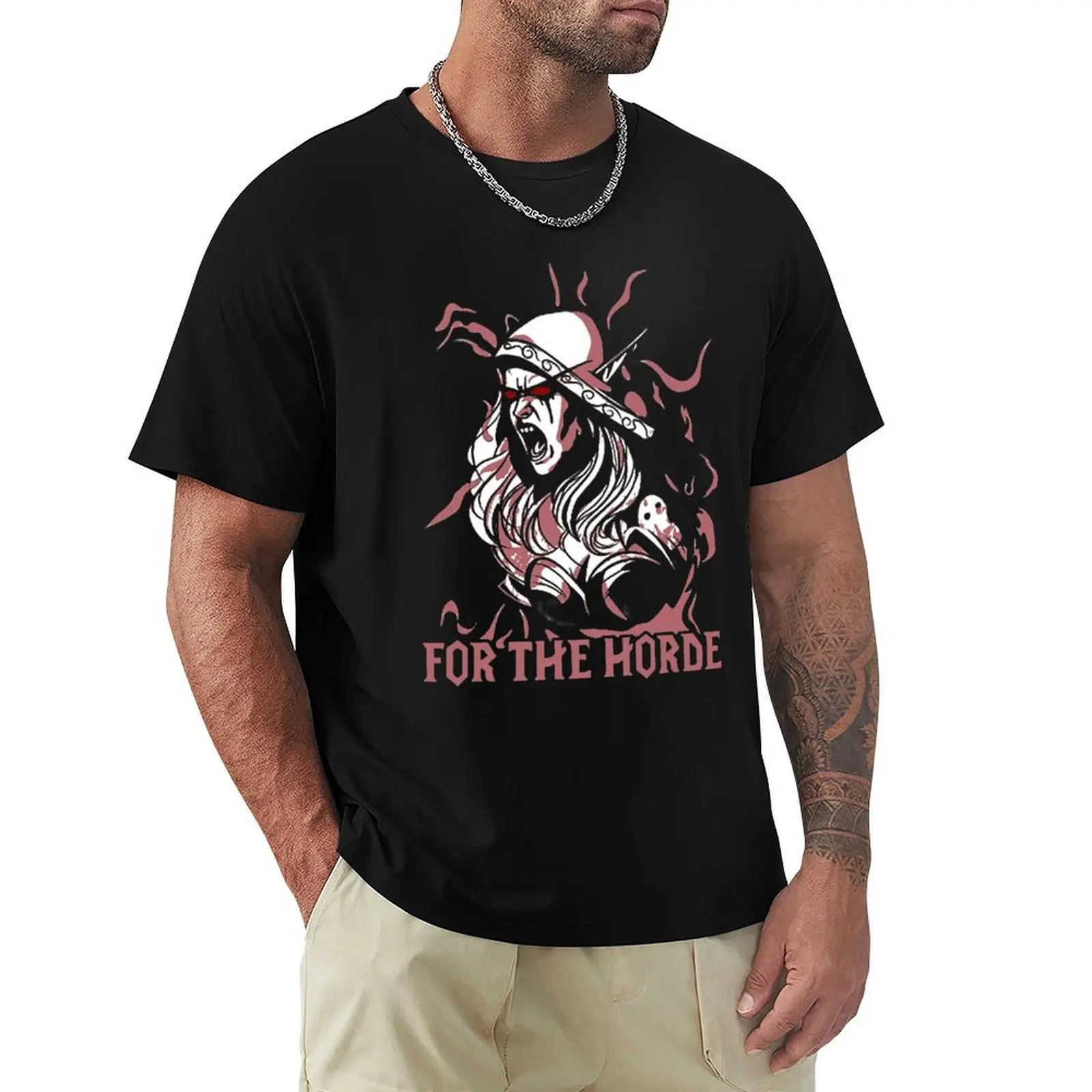 For The Horde – Sylvanas Windrunner T-Shirt t shirts for man graphic tees T-Shirt