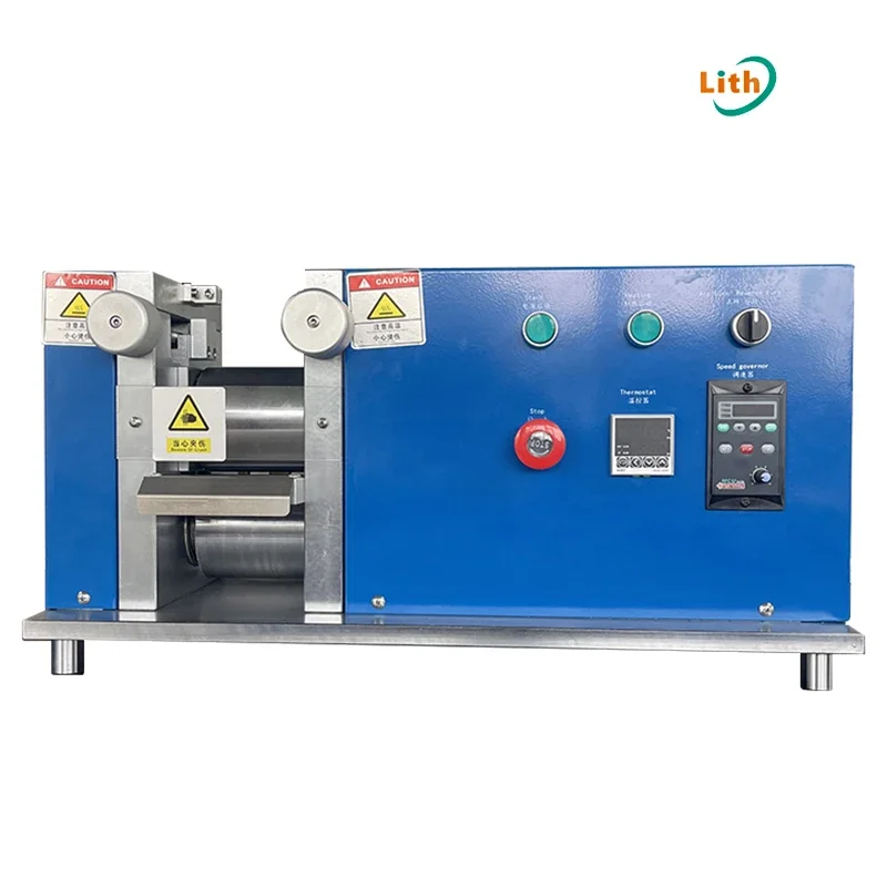 Lab Lithium Battery Heat Rolling Press Calender Equipment Small Electric Roller Pressing Machine for Electrode Film Calendering