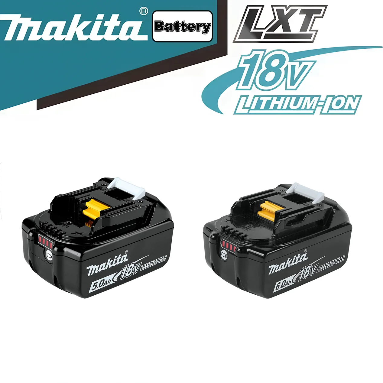 

Genuine Makita BL1850B BL1860B 18V 5.0Ah 6.0Ah LXT Lithium Ion Battery Rechargeable Replacement for Cordless Power Tools Charger