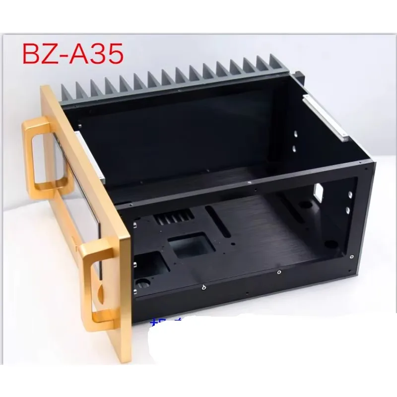 KYYSLB Mit Level Meter Alle Aluminium Verstärker Chassis Klasse a Kühlung Power Verstärker Fall Diy Box CNC Vorverstärker Shell