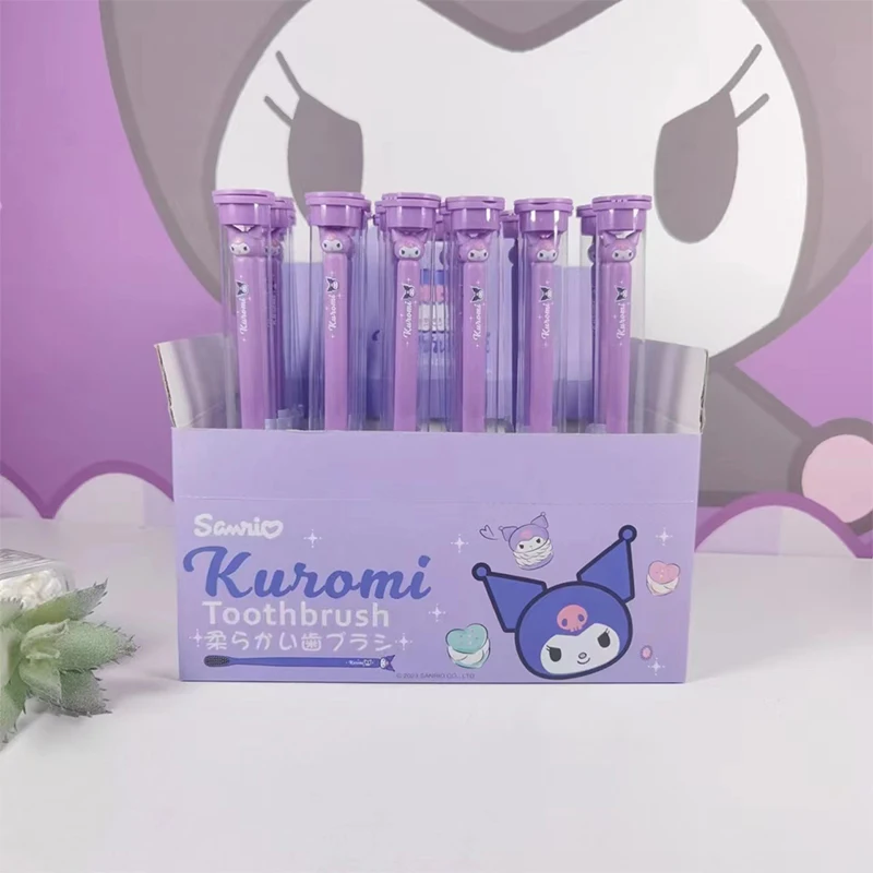 Sanrio Toothbrush Anime Hello Kitty My Melody Kuromi Cinnamoroll Cartoon Student Adult Household Toothbrush Cleaning Gifts