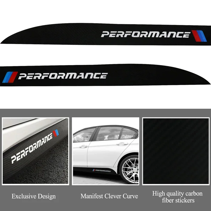 M Performance Door Side Skirt Sticker Decal For BMW F20 F40 F22 F30 E90 F32 F10 F06 F07 F46 M3 M4 M5 E60 Z4 G20 F15 F16 G30 X1