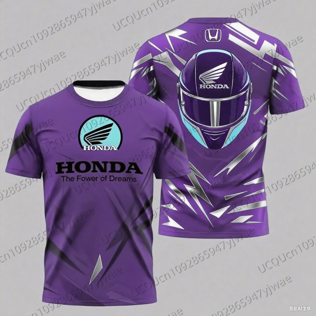 Summer Motorcycle Riding Letter Printing Quick Drying Breathable Short Sleeve Men And Women Honda Riding Casual T-shirt Tops