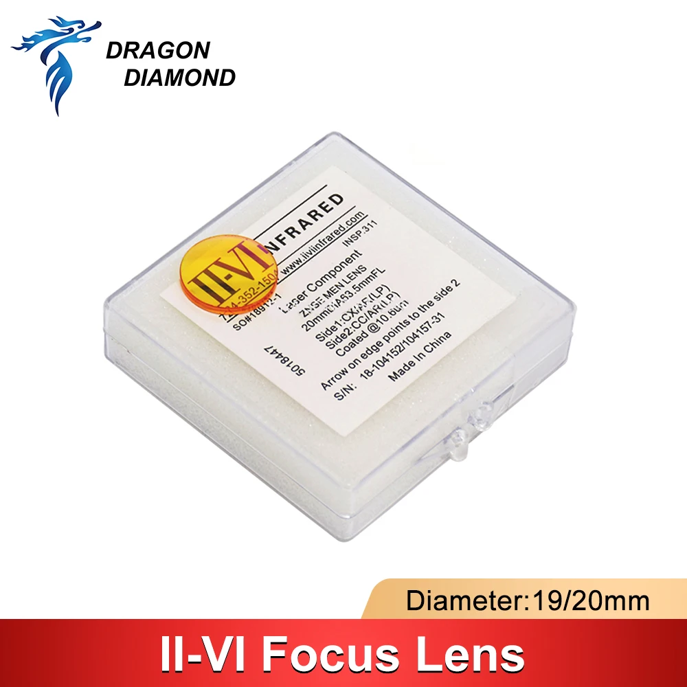 II-VI USA ZnSe Focus Lens Diameter 19.05/20mm FL 50.8-63.5mm 2-2.5\