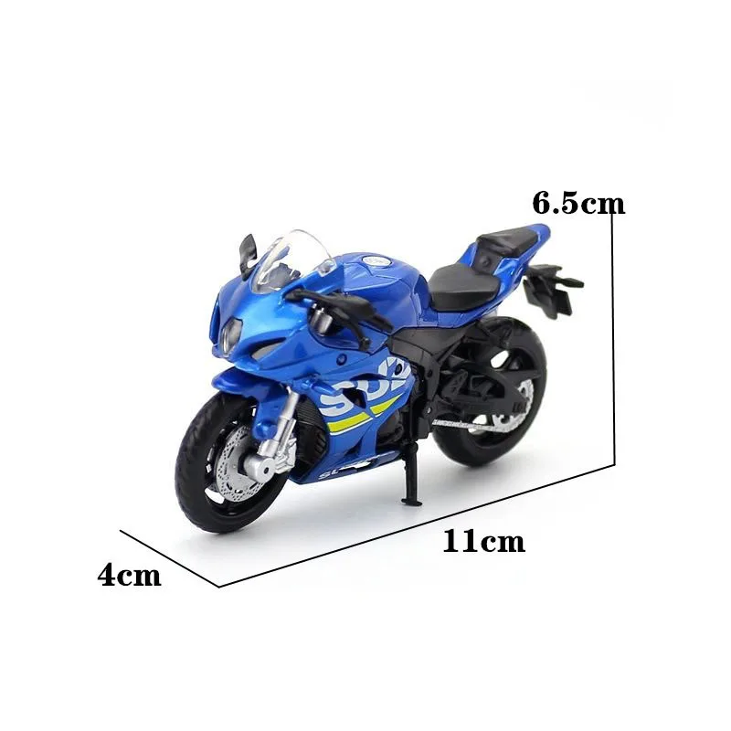 Модель мотоцикла из сплава под давлением MSZ 1:18 Suzuki GSX-R1000, игрушечный подарок, литые статические модели мотоцикла, велосипеда