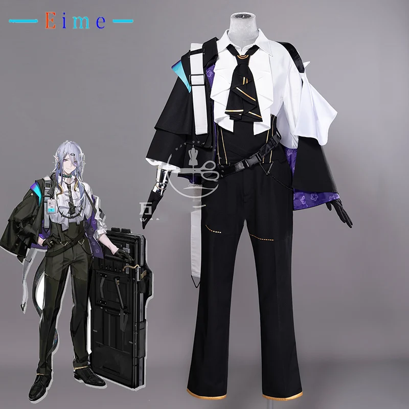 Juego Arknights Shalem disfraz de Cosplay ropa de Anime abrigo camisa pantalones cinturón guantes corbata uniformes de Halloween traje de fiesta hecho a medida