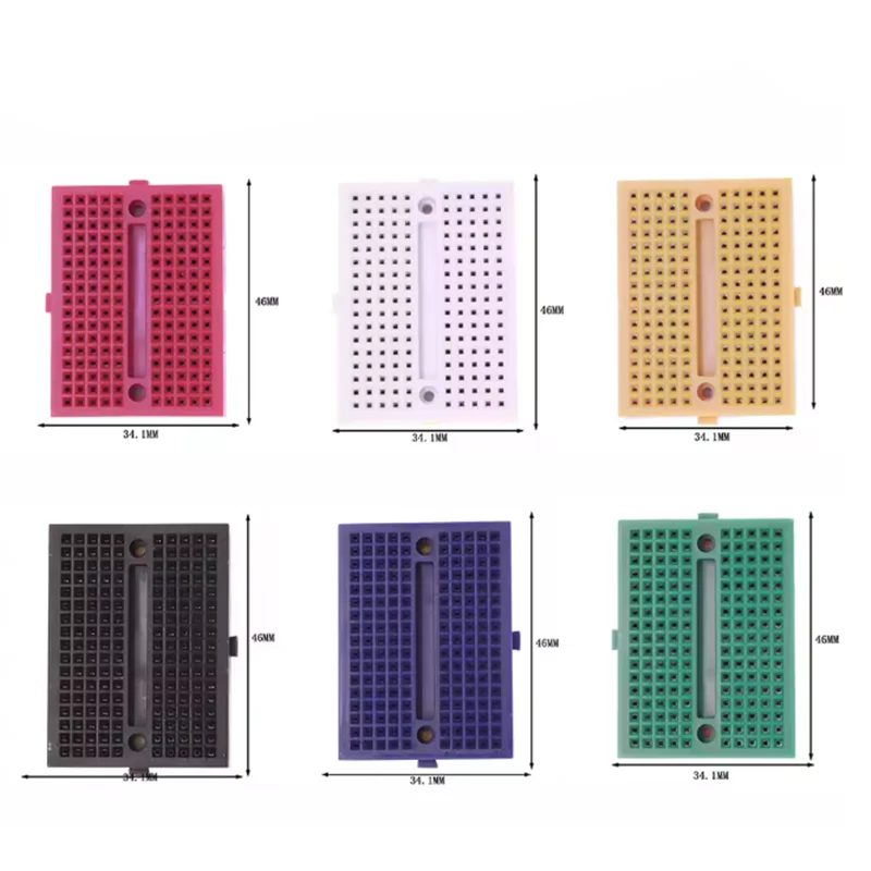 SYB-170 Mini Solderless Prototype Breadboard 170 Holes Breadboard Prototype Board 35x47mm for Small DIY Kits