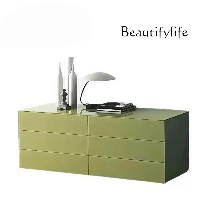 

vV Italian minimalist living room against the wall six-chest cabinet solid wood locker bedroom storage cabinet