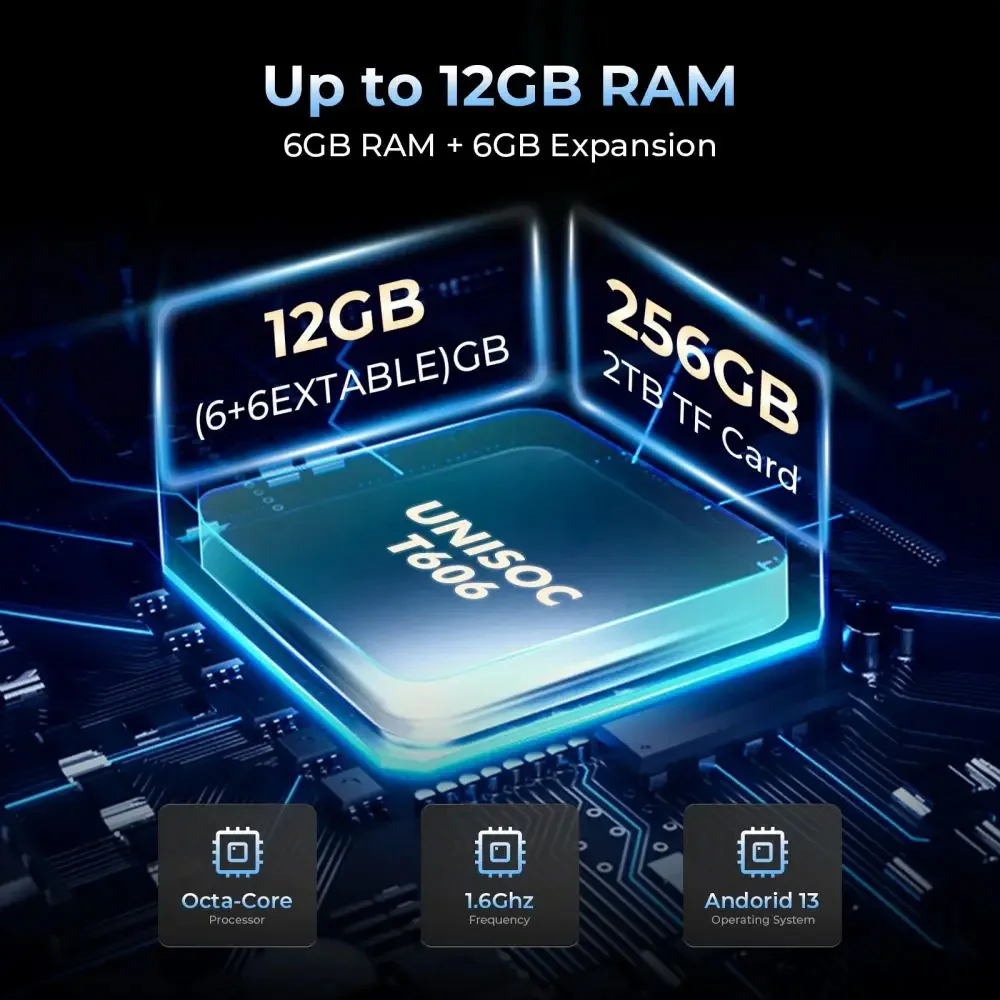 كمبيوتر لوحي ، كاميرا 16 ميجابكسل ، ثماني النواة ، أندرويد 13 ، وسادة hd Z ، fins + ، 12 رام ،