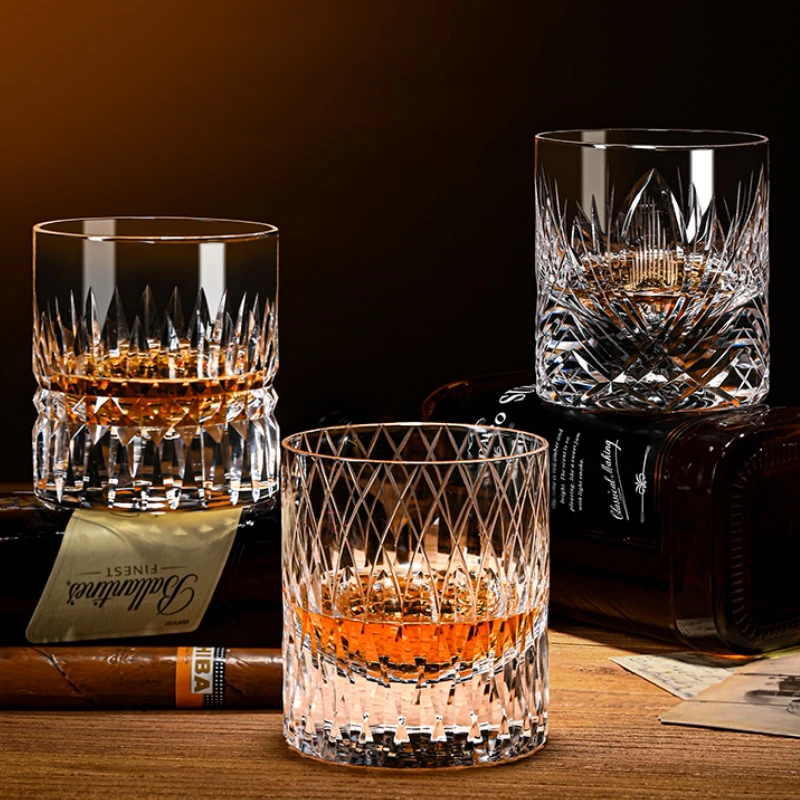 

210ml Starlight Crystal Cup Single Gift Box Edo Cut Glass Whiskey Glass Handmade Cup Luxury Foreign Wine Cup Wholesale Cups