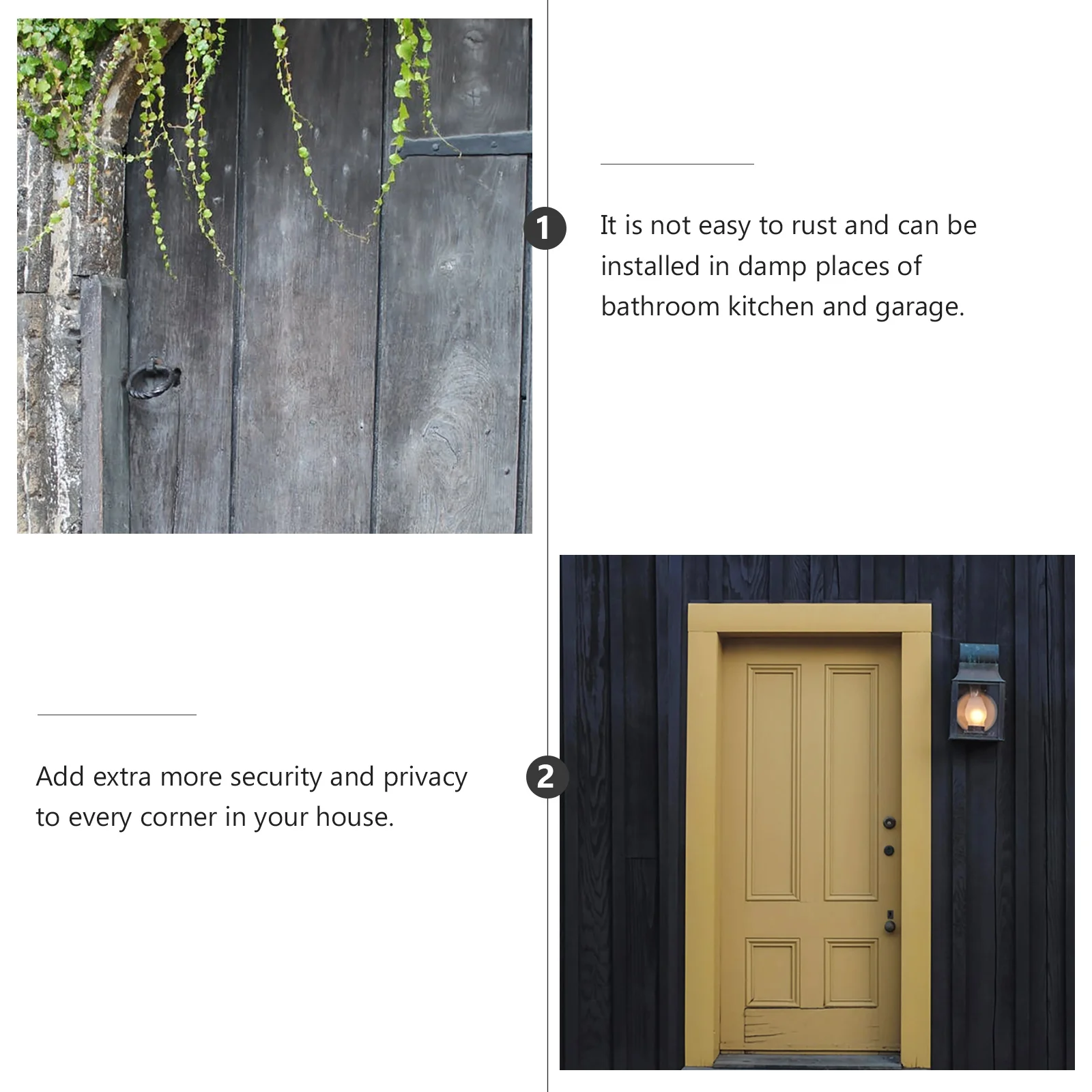 

2Pcs Zinc Alloy Sliding Door Bolt Latch Safety Lock Solid Heavy Duty Anti-Rust Security Lock for Sliding Doors