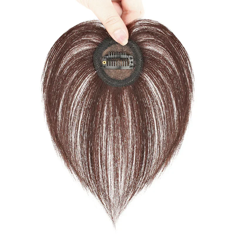 4x4cm ミニ小型レミー人毛ヘアピース 軽量で通気性のある女性用トップヘアリペアトッパー ヘアボリューム増加用