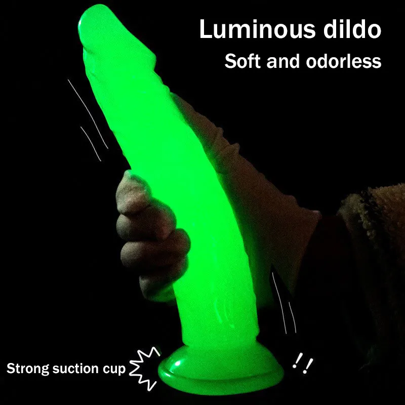 S/M/L/XL/XXL Luminous Simulation Dildo Realistic Penis For Women With Suction Cup Couple Erotic Sex Adult Toys For Men Toy 4#