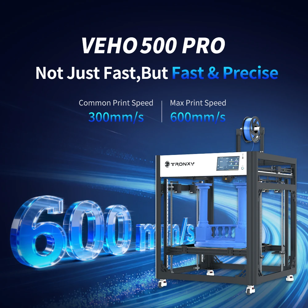 

Tronxy VEHO-3/VEHO 4/500 PRO/600 PRO V3 Large Printing Size 3D Printer Extrusion Profile Frame Structure Dual-axis Guide Railway