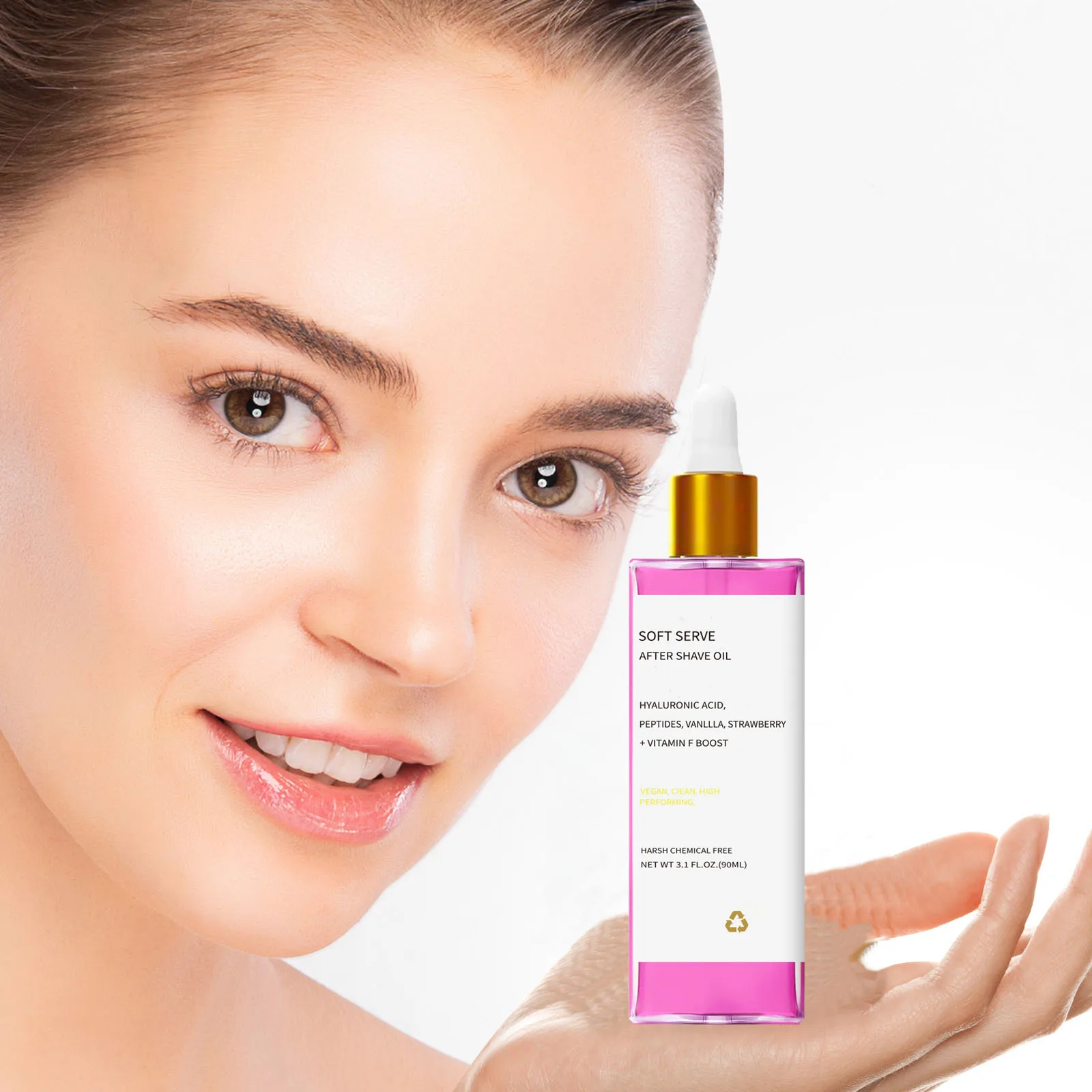 

90ml Strawberry Vanilla After Shave Oil - Hydrating Repair Fits for Face, Body & Bikini Line After Shave Skin Moisturizing