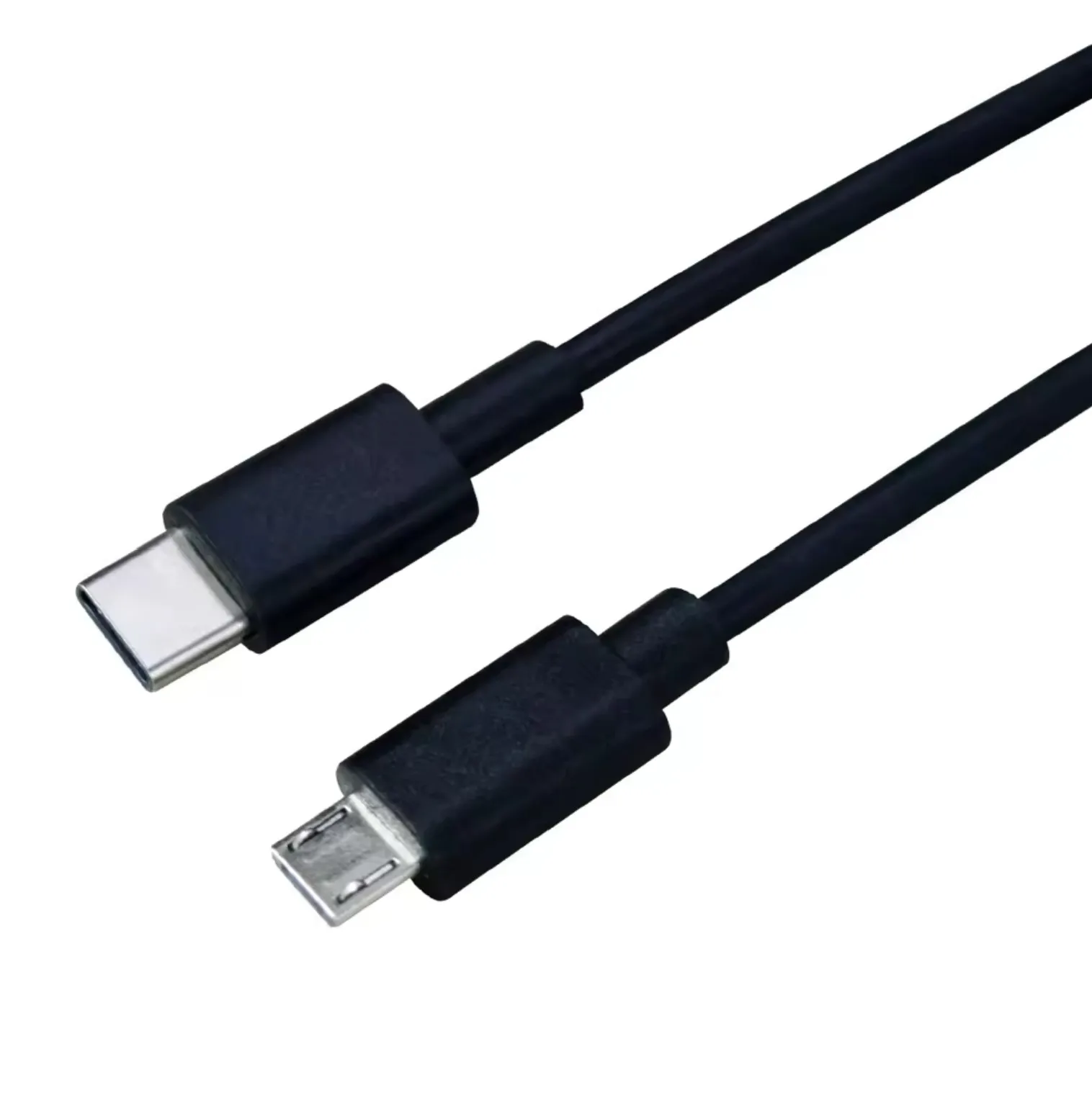 Black Android phone charging cord tipo c usb c to micro usb cable 5pin