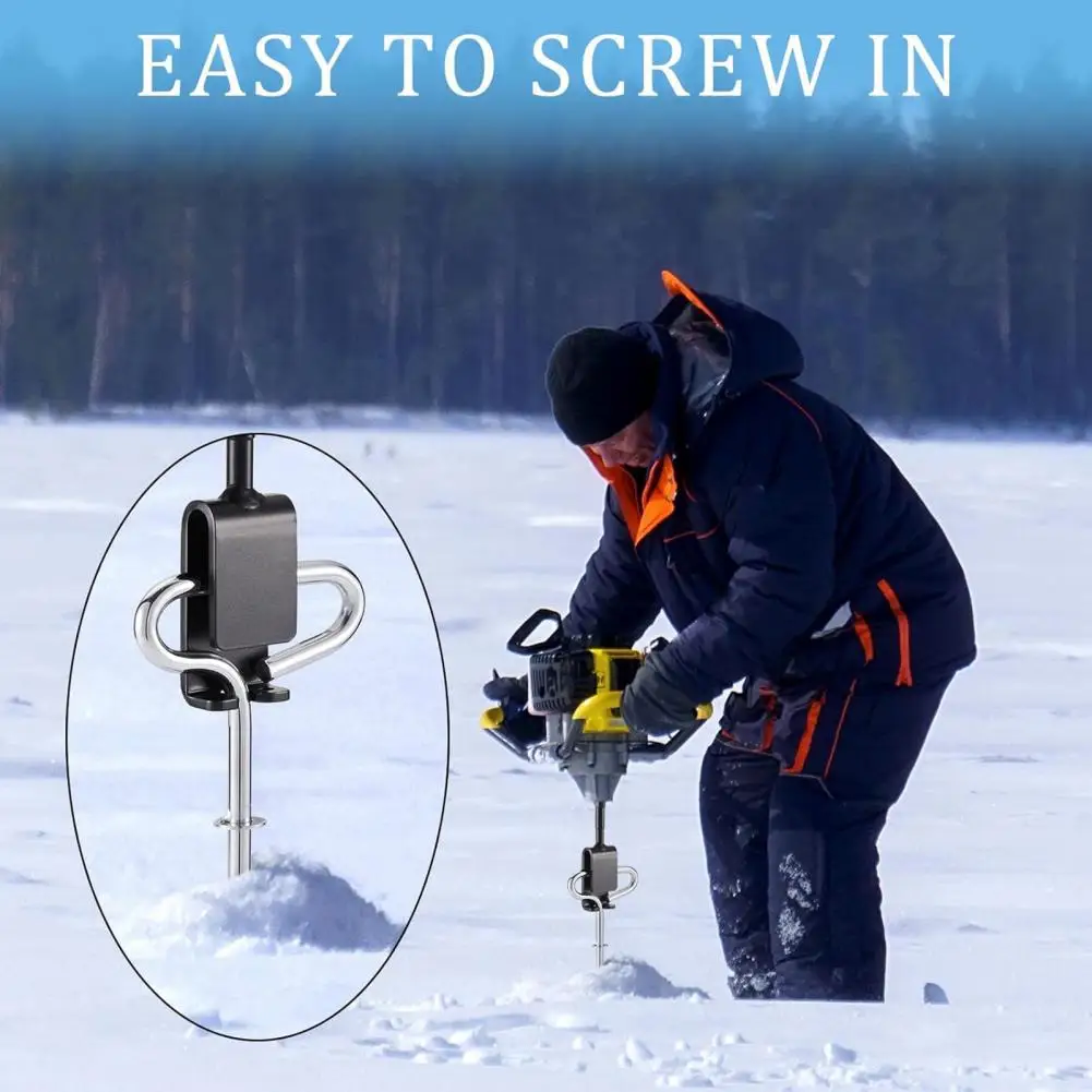 Ice Stake Nails Ice Fishing Tool Portable Ice Shelter Stake Nails Universal Tool for Easy Installation of Fishing Shanty Anchors