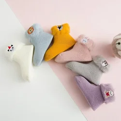 Winter Baby Cartoon Animal Warm Socks for Newborn Kawaii Calf Sock for Toddler Boy Girl Cute  Autumn Thermal Plush Baby Socks