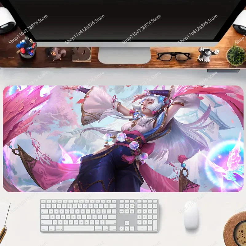 Alfombrilla de ratón antideslizante Hero Skin Syndra LOL, adecuada para ordenadores de oficina, portátiles, juegos de deportes electrónicos, alfombrillas de escritorio, teclado XXL, 1 ud.