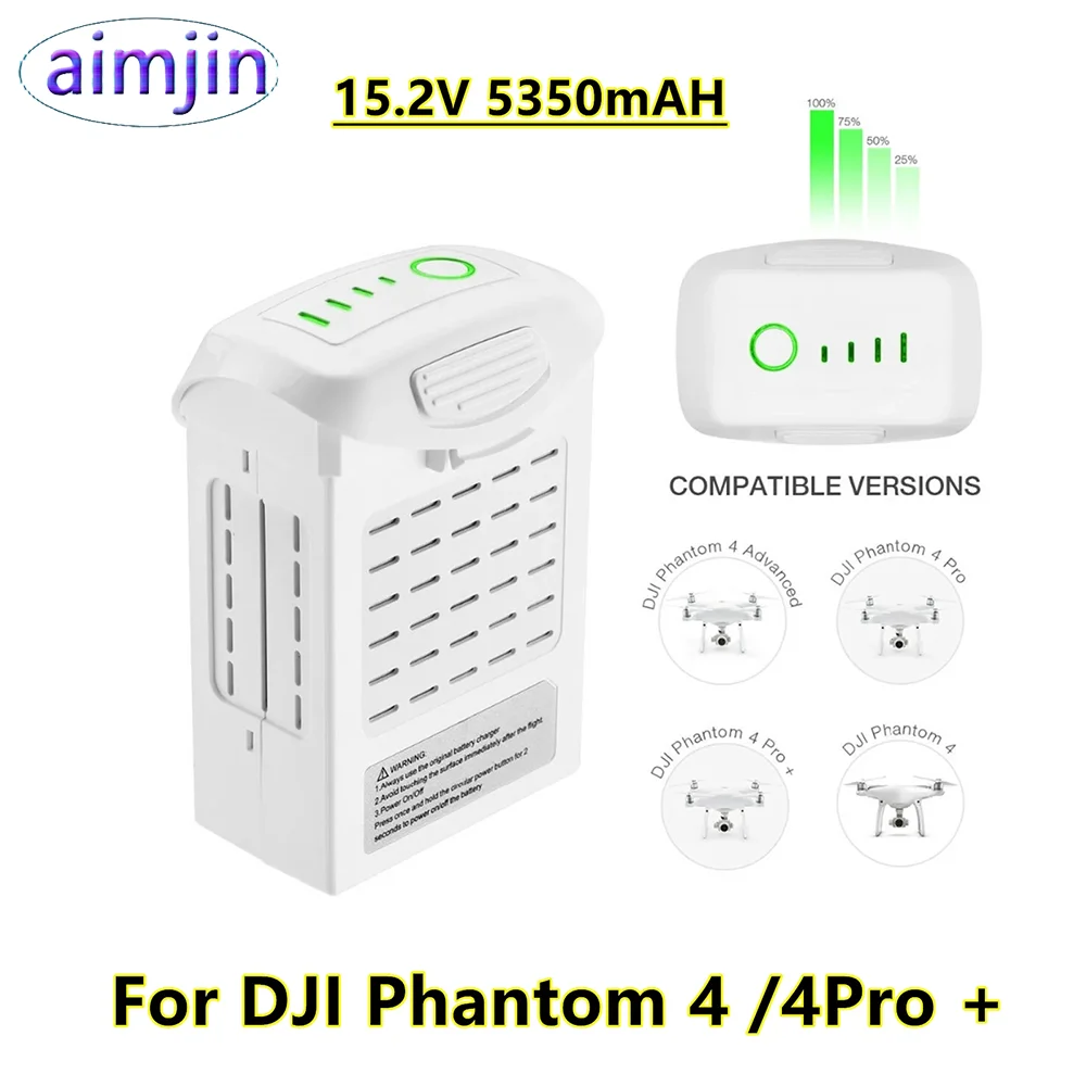 

For dji Phantom 4 Pro battery 15.2V 5350mah compatible with phantom 4A/4 pro/4 pro v2.0/4 RTK series drone replacement battery