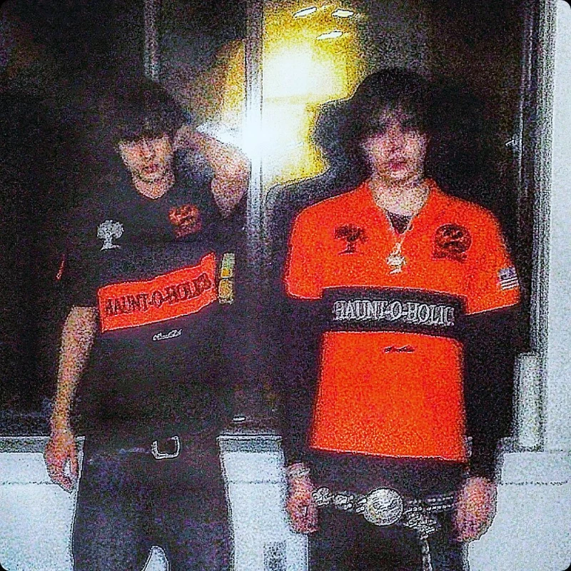 Y2K Haunted Polo Shirts Halloween Devil Pumpkin Pattern Embroidery Men Women Streetwear Gothic Hip Hop Rock Lapel Short Sleeves image 6
