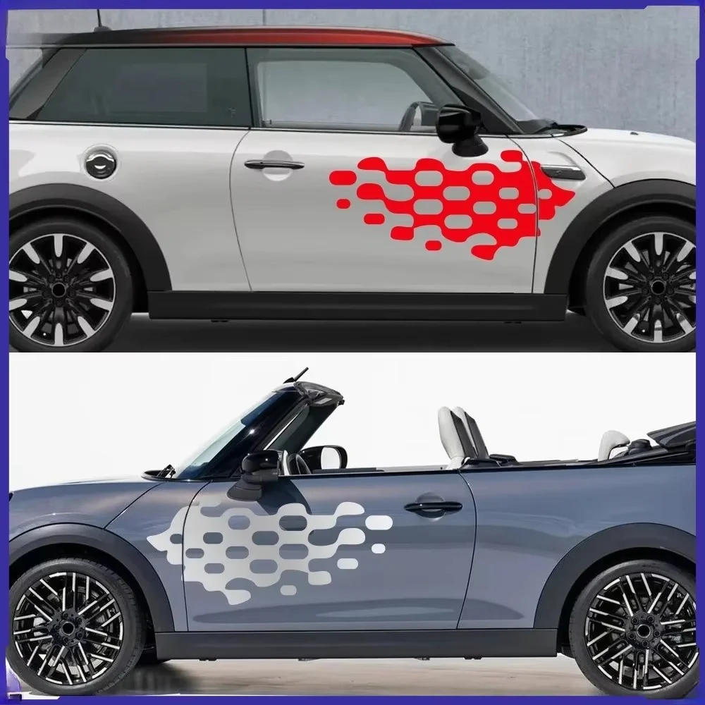 Car Door Side Stickers Auto Decal Kit Wrap Vinyl Film Waterproof Vehicles PVC Stickers Car Body Decoration Accessories for MINI