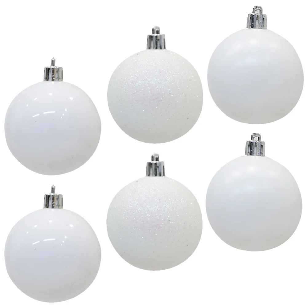 

6Pcs Christmas Tree Ball Ornaments Hanging Xmas Decorations for Fireplace Window Wall Door Party Supplies Shatterproof Design