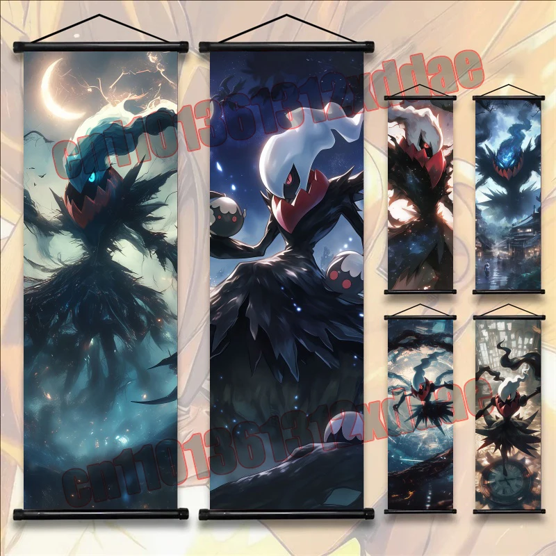 Classico cartone animato Anime Pokemon Darkrai Alta definizione Fresco dipinto a scorrimento di alta qualità adatto per la decorazione del soggiorno regalo