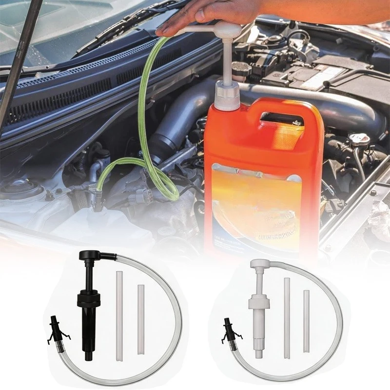 For Manually Pressing Car Hand Siphon Pump Fuel Oil Diesel Petrol Transfer Compatible With Auto Transmission Liquid Siphon Tool