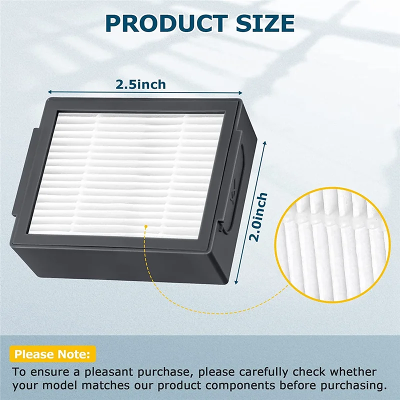 Substituição filtro hepa para irobot roomba série, e5, e6, e7, i1, i3, i4, i5, i6, i7, i8, j7, 9 peças (não para j7 +)