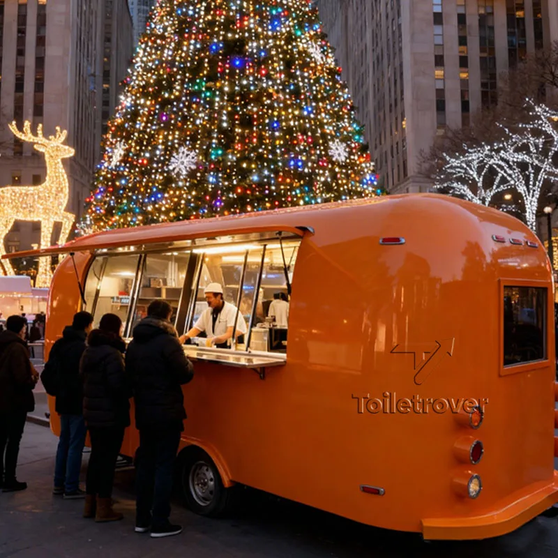 

Commercial Street Custom Mobile Kitchen Food Trailer Tacos French Fries Baked Potatoes Sandwich Truck of Food