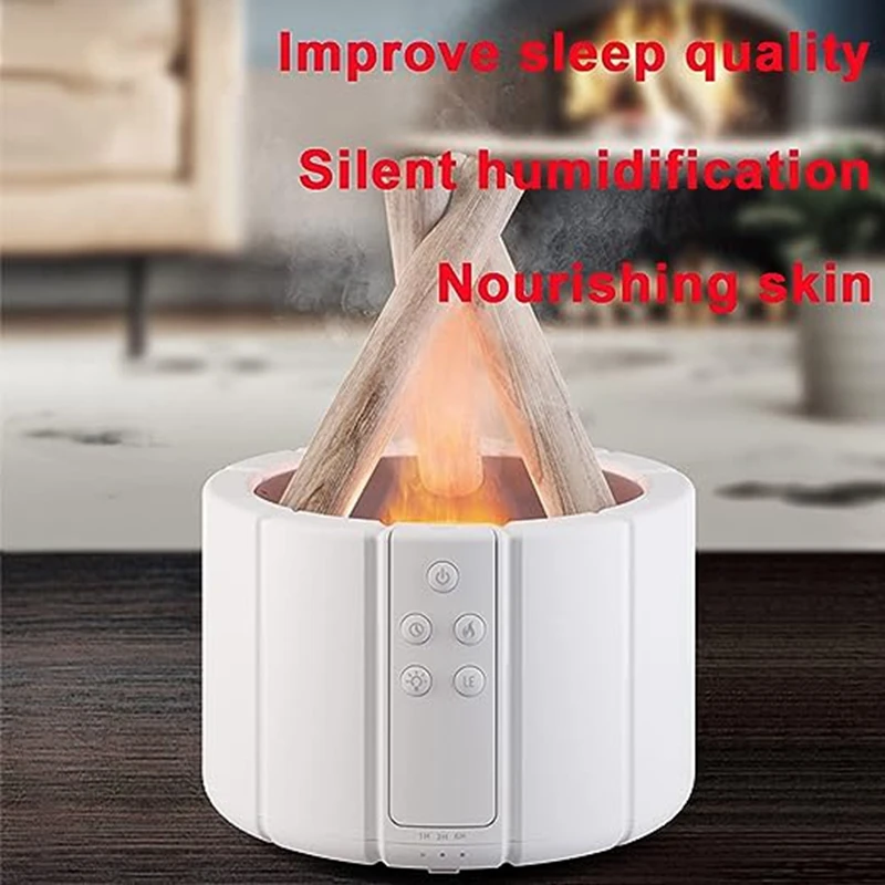 Machine d'aromathérapie au feu de camp, machine d'aromathérapie à domicile, huile essentielle, humidificateur de flamme, décoration d'intérieur