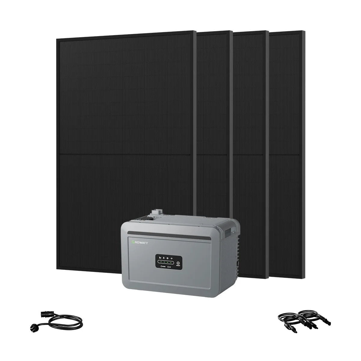 Balkonkraftwerkset mit Speicher Growatt NEXA 2000 Solarspeicher All-in-One 2048Wh LiFePO4 Akku mit 4 MPPT 2600W PV-Eingangsleistung für PV Anlage