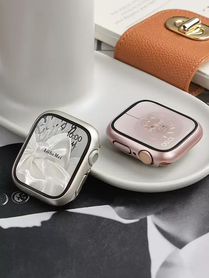 الزجاج المقسى + غطاء اكسسوارات لساعة أبل 45 مللي متر 41 مللي متر 44 مللي متر 40 مللي متر 42 مللي متر حامي الشاشة أبل ساعة حافظة سلسلة 9 4 5 6 SE 7 8