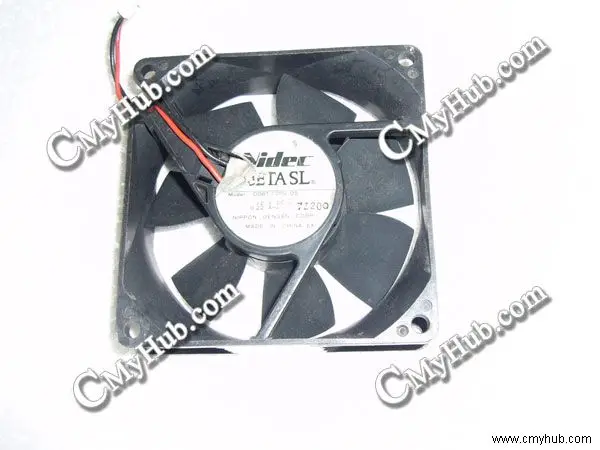 For Nidec D08T 12PU DC12V 0.22A 8025 8CM 80mm 80X80X25mm 2Pin 2Wire Cooling Fan D08T-12PU 12PU 05