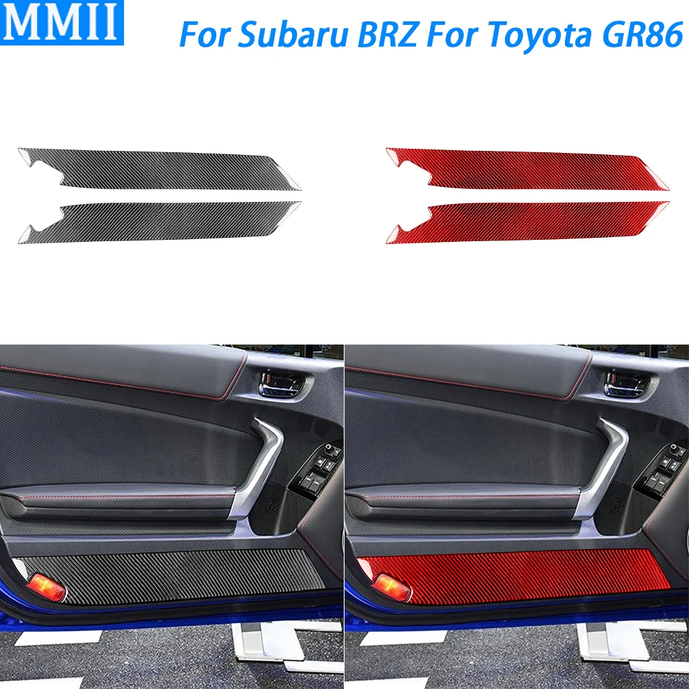 

For Subaru BRZ For Toyota GR86 2017-2019 Carbon Fiber Inner Door Panel Cover Trim Car Interior Decoration Accessories Sticker