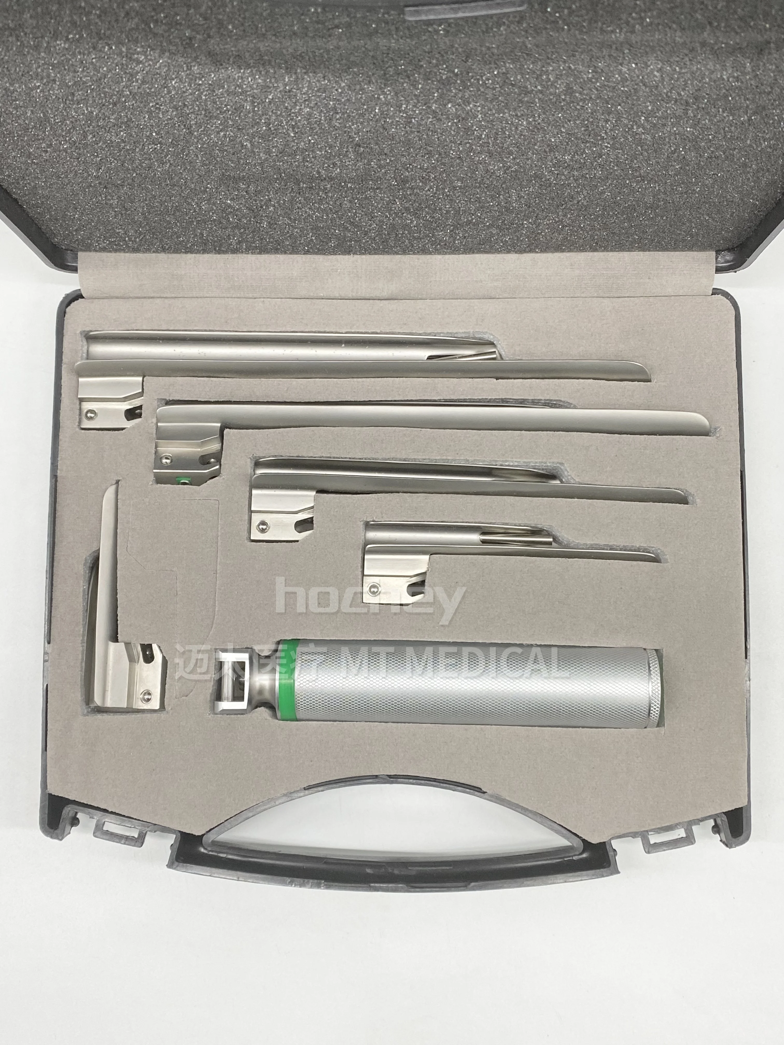 MT MEDICAL Laryngoscope Set with 5 blades Operated Adjustable Throat Detection ENT Conventional Veterinary