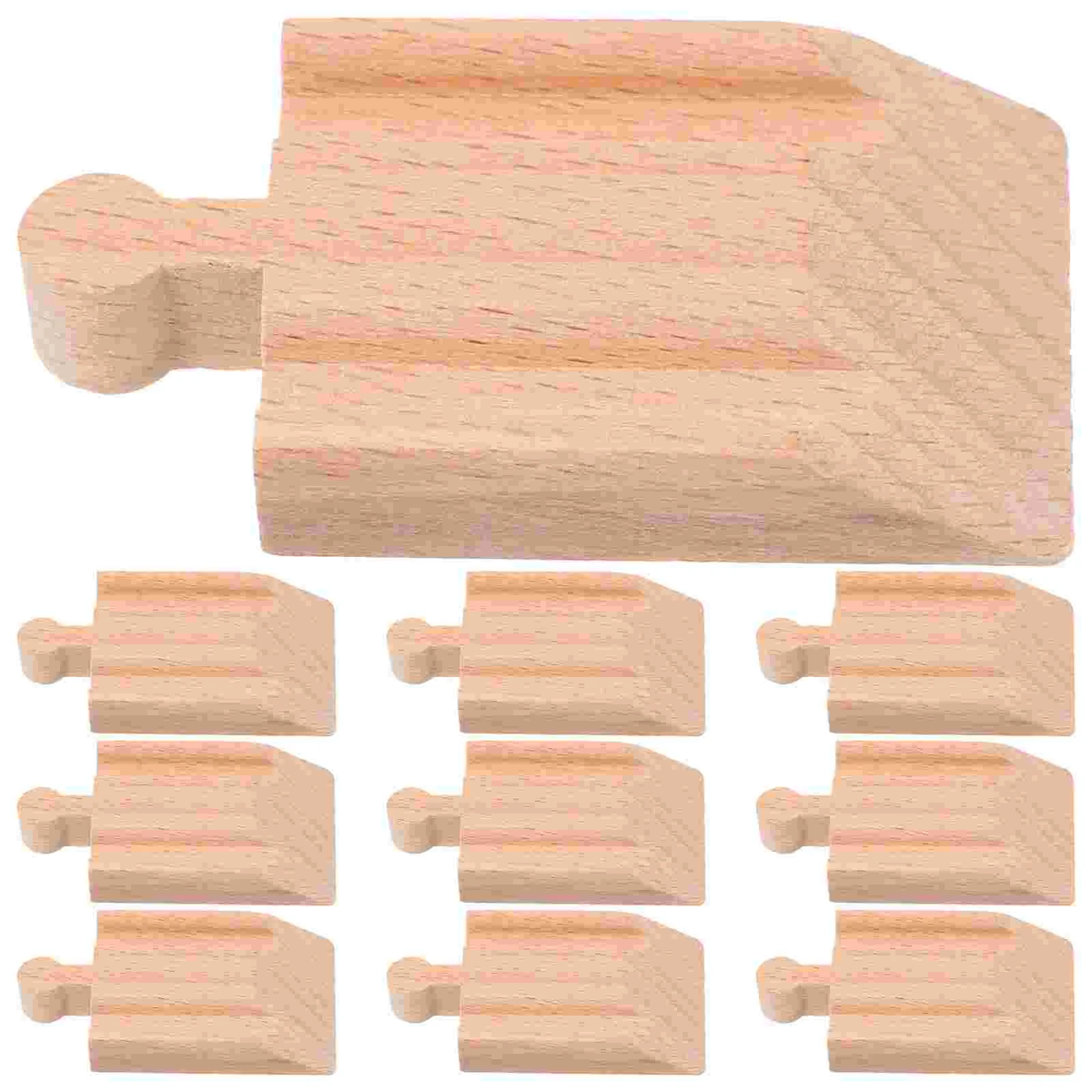 10pcs Wood Train Railway Track DIY Track Kids Educational Train Railway Toys Wooden Train Track Wooden Tracks