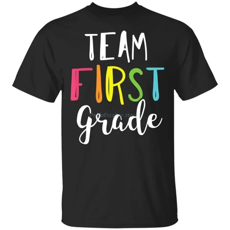 Team 1St First Grade Teacher T-Shirt for Men and Women, Black Tee Shirt, Birthday Gift, Back to School