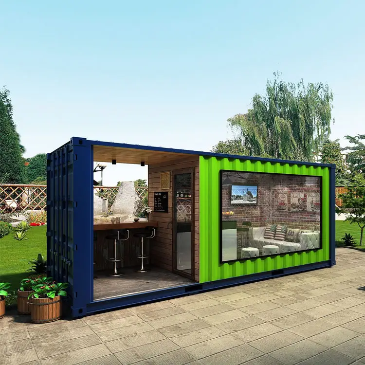 High Quality Container Bar Shop Cabin Prefab House Low Price Bangladesh Prefab Houses Cafe Restaurant