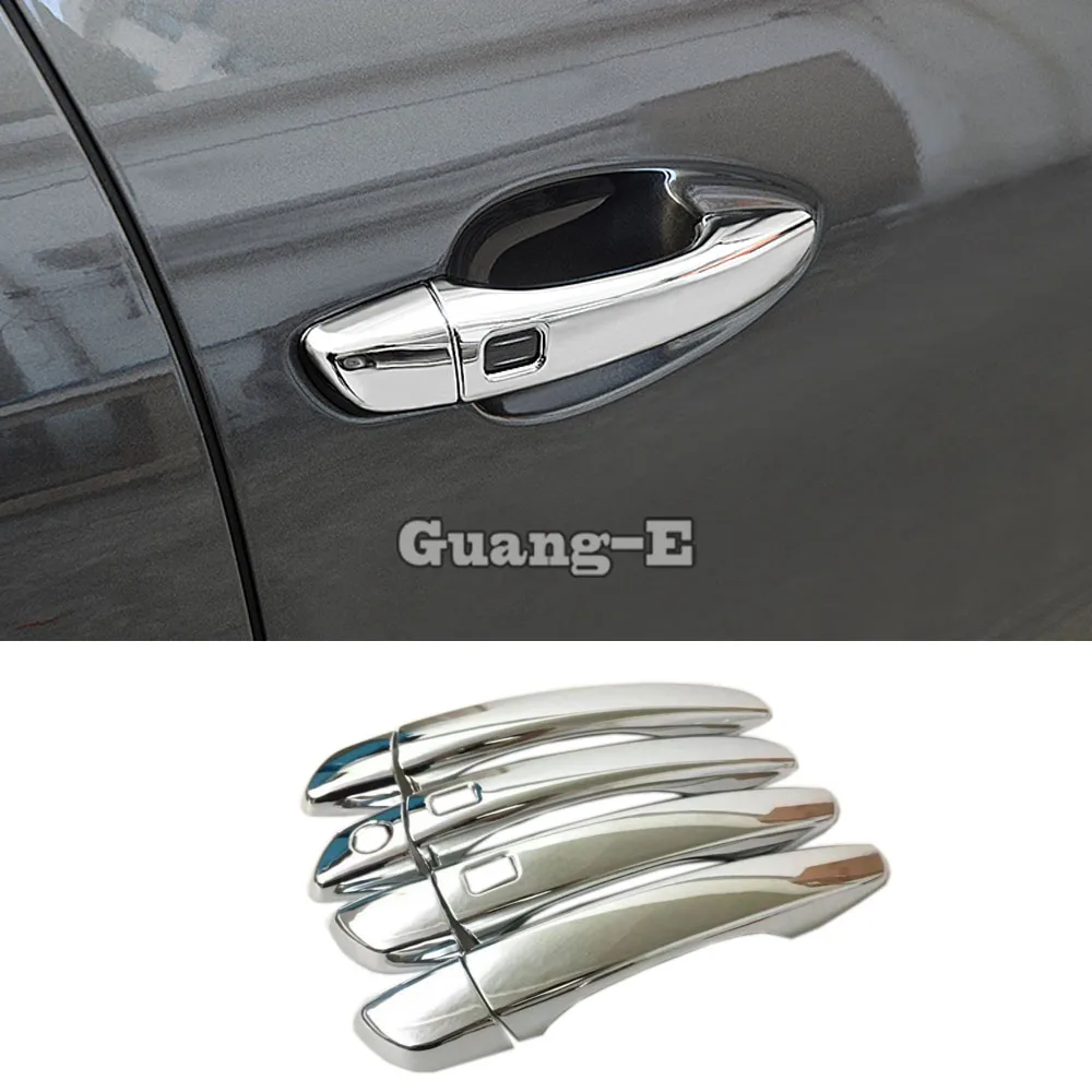 

For Peugeot 3008 GT 3008GT 4008 2016 2017 2018 2019 2020 Protection Detector Frame Trim ABS Chrome Car Door Handle Armrest 8pcs