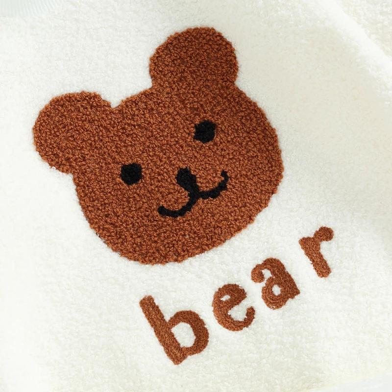 

Toddler Baby Plush Romper Cartoon Bear Bunny Print Long Sleeve Jumpsuit for Newborn Cute Clothes