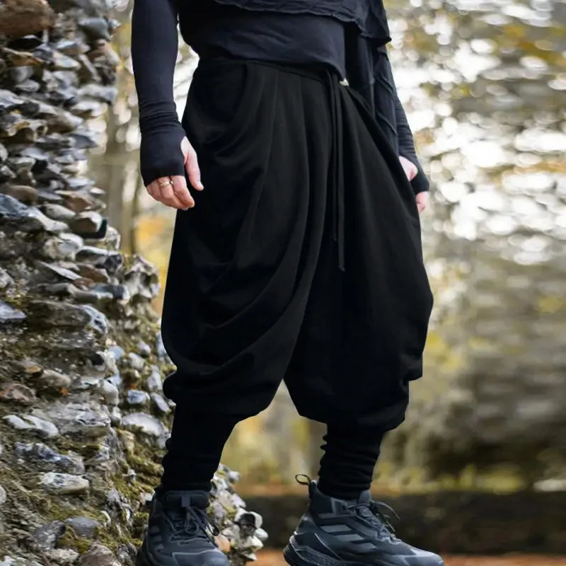 

Мужские брюки Harlen для активного отдыха: повседневные, однотонные, оверсайз, с завязками, для улицы и активного отдыха, леггинсы-джоггеры