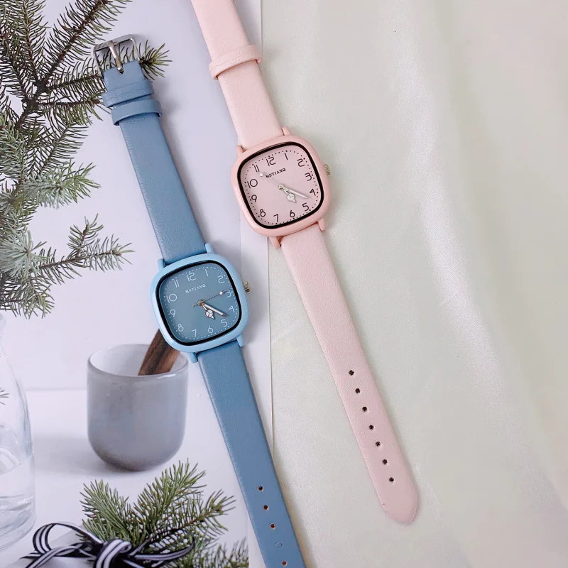 การค้าต่างประเทศ Cross-BorderinsSpecial-Interest Design Temperamental เย็นสไตล์แฟชั่นเรียบง่าย All-Match นักเรียนควอตซ์คุณภาพสูง