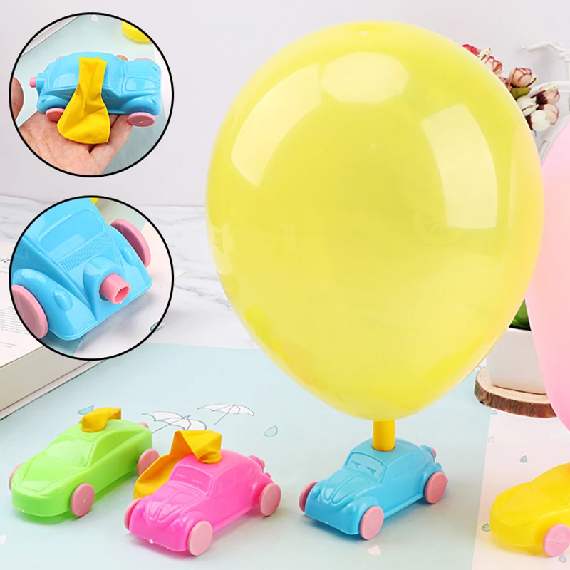 5-10PCS Colorful Air-Powered Balloon Car Kit DIY Science Experiments for Classroom Incentives Activities School Rewards Gift ZYF
