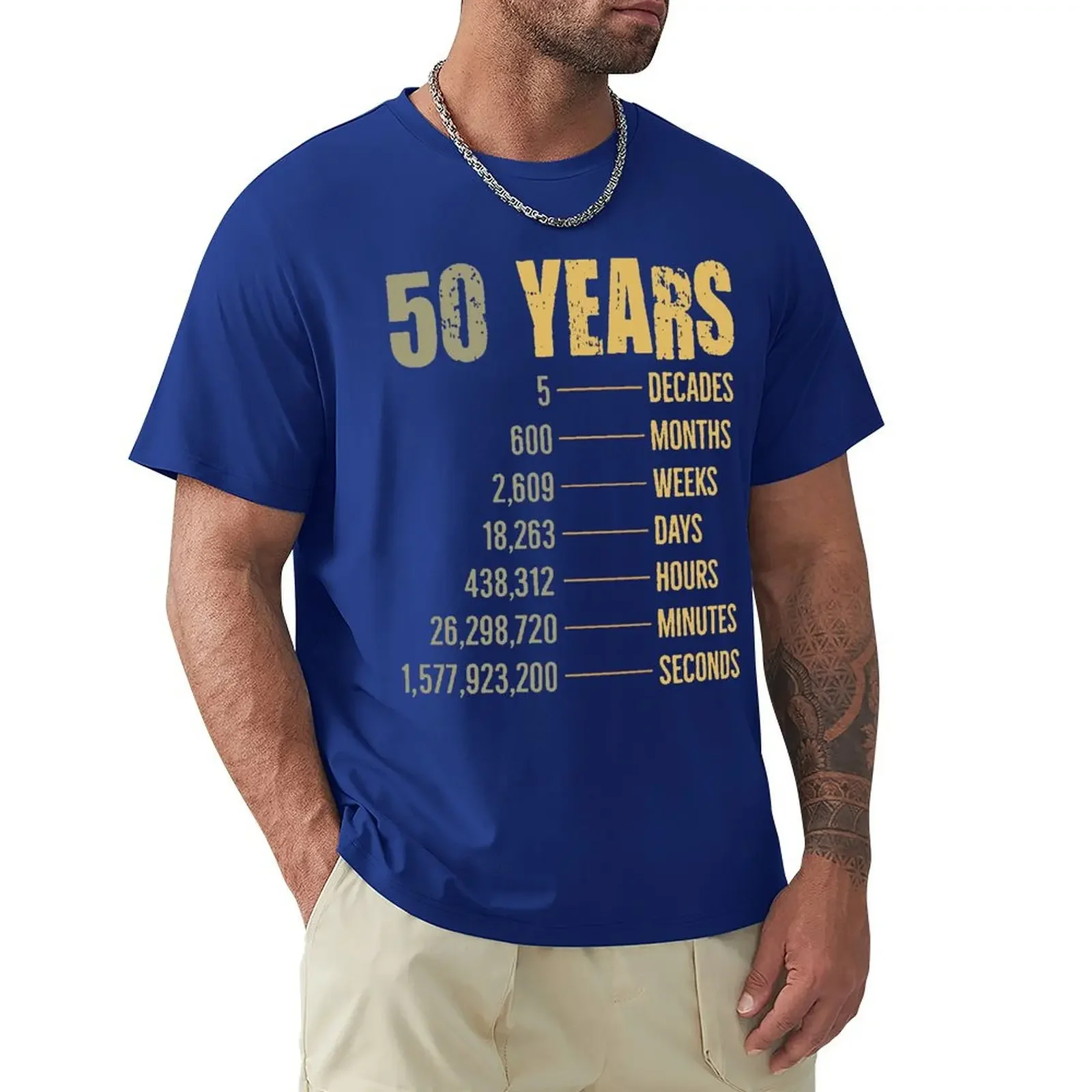 Tops T Shirt Men 50th Birthday 50 Year Old Funny Quote T Shirt Harajuku Short Sleeve T-shirt Cotton Graphics Tshirt Tops