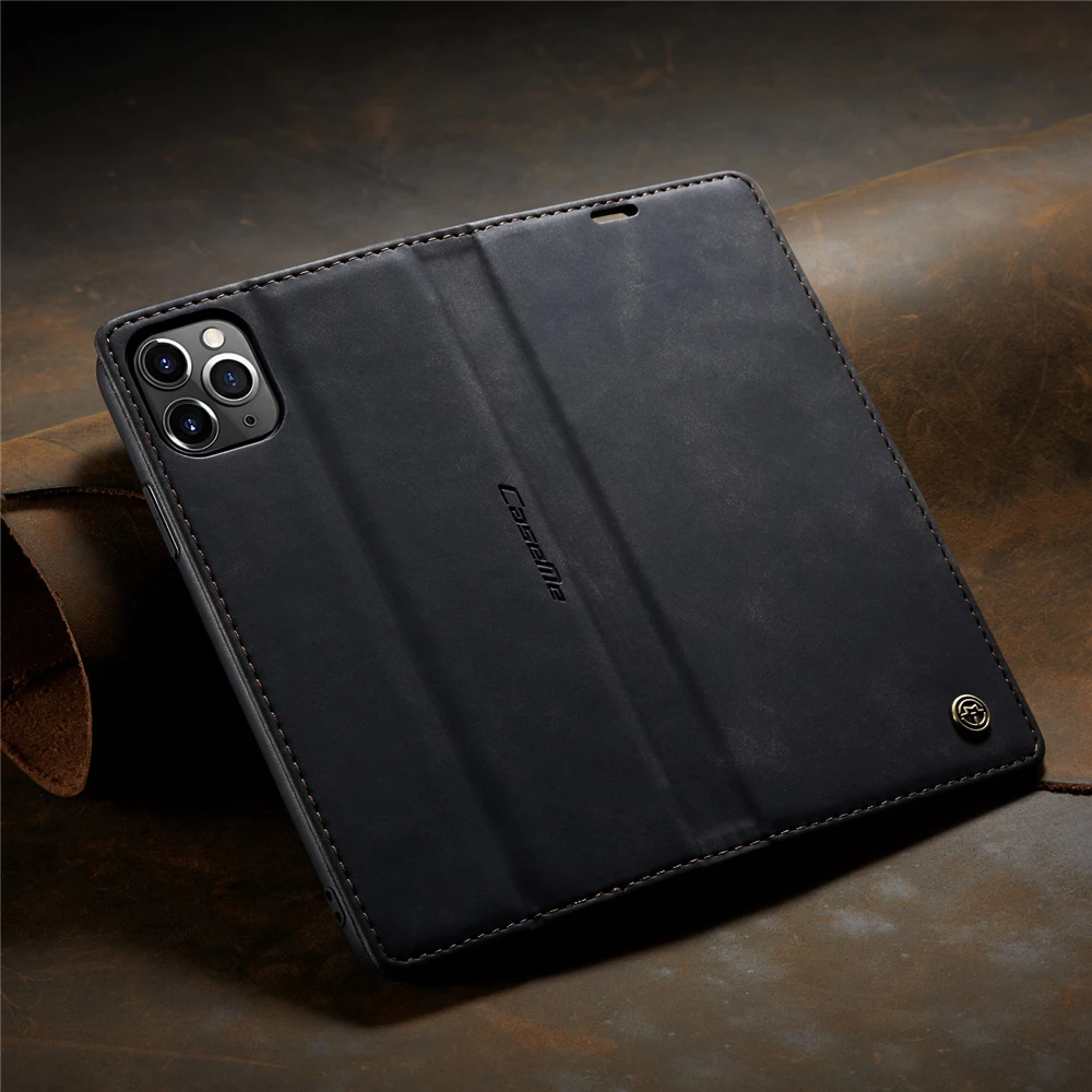 Leather Case For Apple iPhone 17 16 15 14 13 12 11 Pro XR Xs Max Mini 16e Air X 8 7 6S Plus 5S SE 2020 2022 SE3 Flip Case Cover