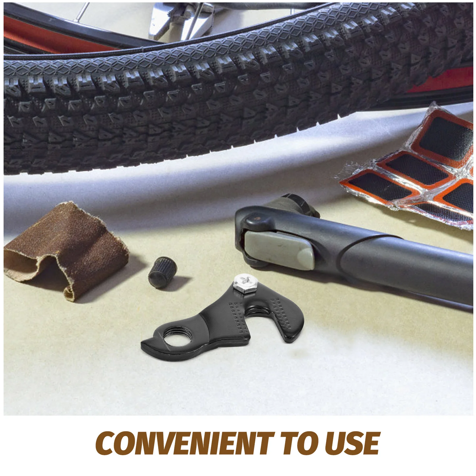 Durable Mountain Bike Iron Rear Derailleur Hook Frame Tail Hook Cycling Gear Solid Lightweight Bike Repairing Accessory