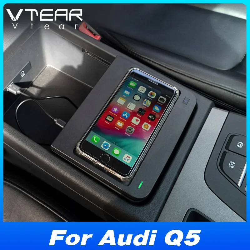 

Для Audi Q5/Sportback (2018-2024) Беспроводное автомобильное зарядное устройство - адаптер панели мобильного телефона с быстрой зарядкой | Модификация аксессуара